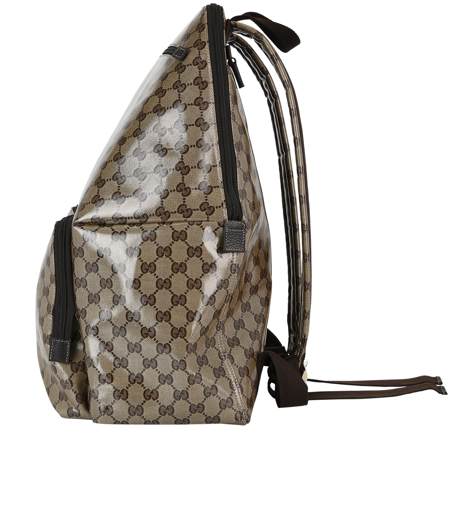 GG Crystal Backpack, &pound;595, Handbags, Beige/Brown, Coated Canvas, Bottom view